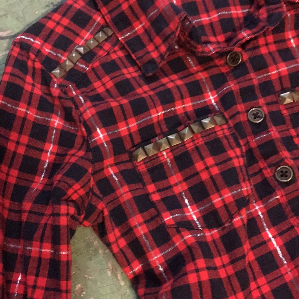 Girls Plaid Shirt Dress